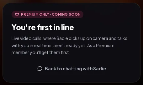 The Naughty Chats video call page: Premium only, coming soon